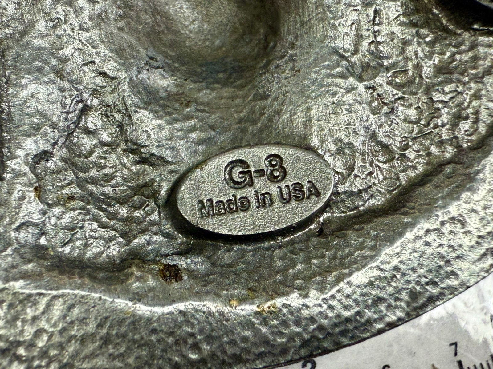 Bighorn Sheep Ram Raised 3D Vintage 1992 Siskiyou G-8 Oval Pewter Belt Buckle