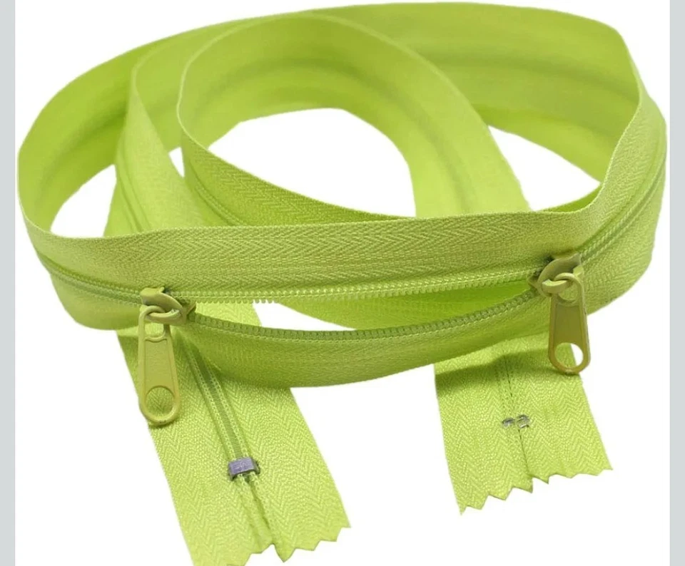 20PCS 30 Inch Double Slider Zippers #3 Nylon Coil W/Two Long Pulls Head to Close - Image 3 of 3