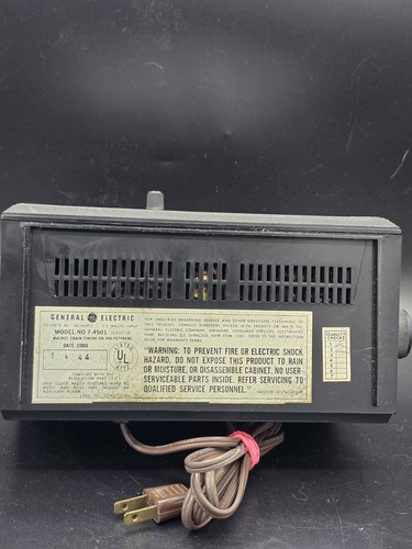 Vintage MCM GE General Electric Retro Clock Alarm Clock Radio 7-4501 TESTED - Picture 6 of 6