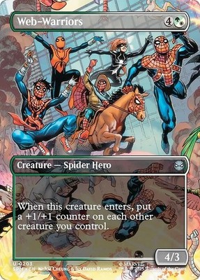 Borderless WEB-WARRIORS x4 mtg NM-M Spider-Man 4 Unc Play Set