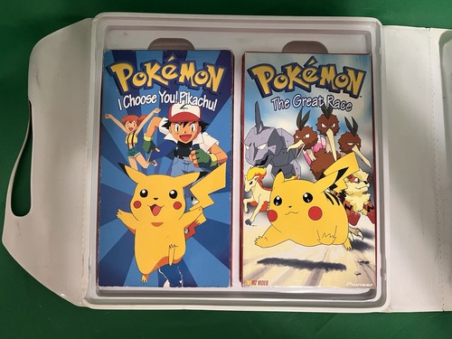 Pokemon Vintage 1997 Viz Video Nintendo Pioneer VHS Case w/ 4 VHS Tapes - Picture 3 of 6