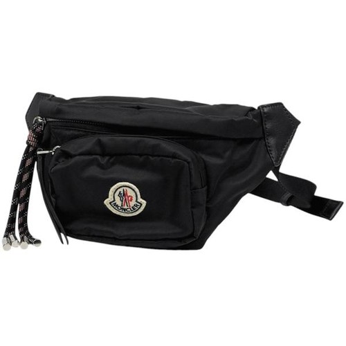MONCLER Logogram Body Bag Waist Bag Feliche Nylon Black #BS1819