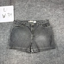 Faded Glory Denim Shorts Size L W34 Gray Washed Casual Jean