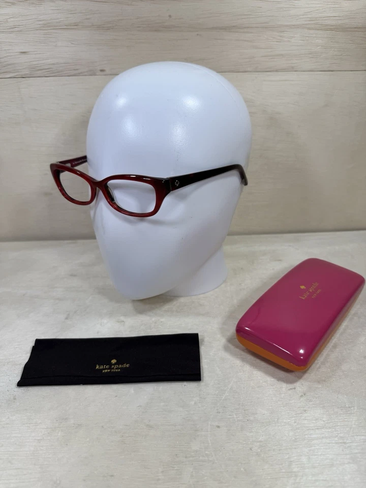 MARCOS DE GAFAS KATE SPADE SOLO CATALINA 0FN1 BORDE COMPLETO TORTUGA ROJA CON ESTUCHE OEM Foto 2 de 4