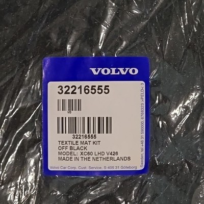 Volvo XC60 Textile Mat Kit (LHD) OEM Part #32216555 New 4 Mats Black