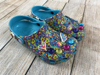 Lisa Frank Crocs Classic Clogs Shoes Multicolor Junior Size 2