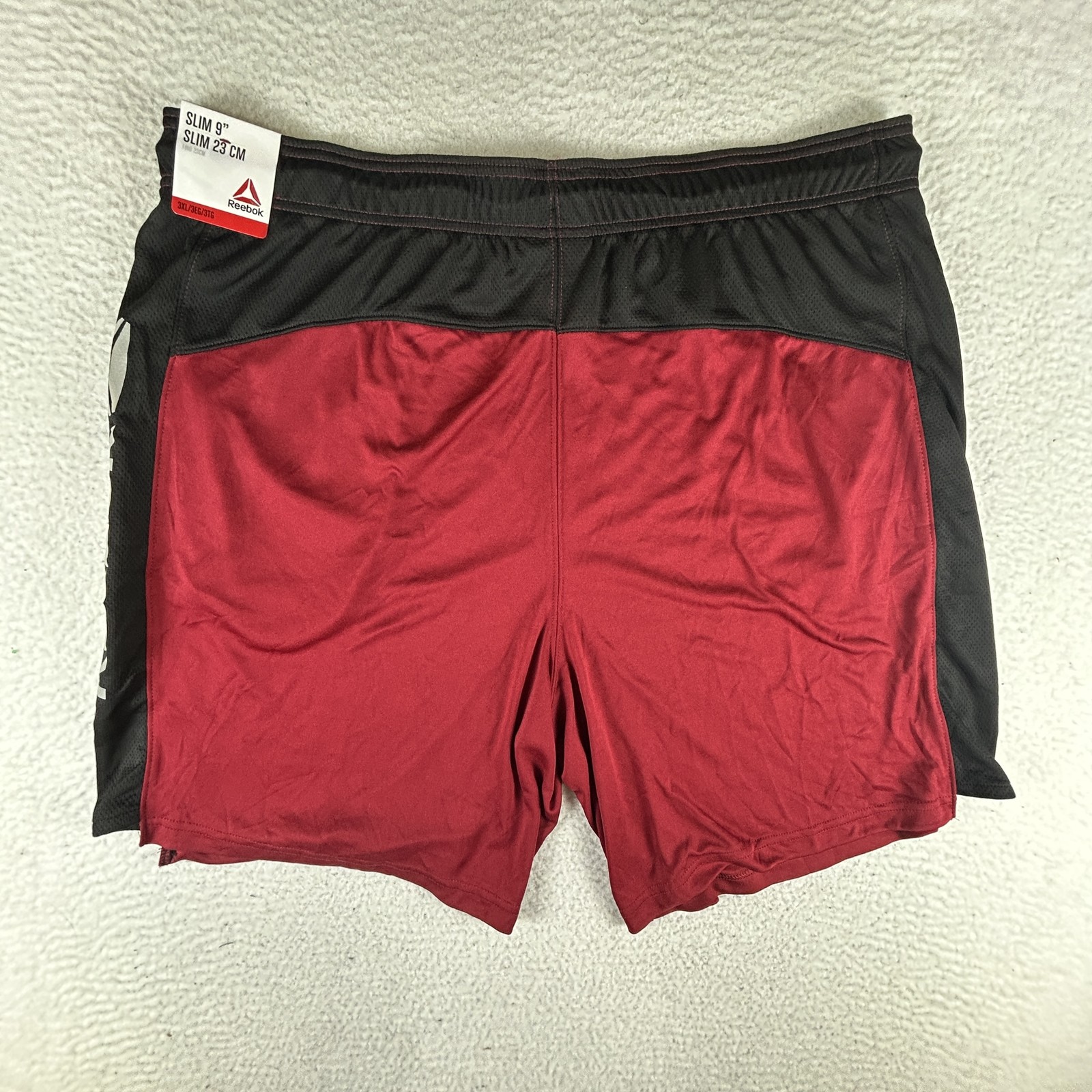 Reebok Shorts Mens 3XL Red Black Slim 9 Inch Athletic Performance Training Logo thumbnail 8