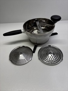 OXO Good Grips Stainless Steel Food Mill For Puree Sauces & Soup W/ 3 Discs VGC