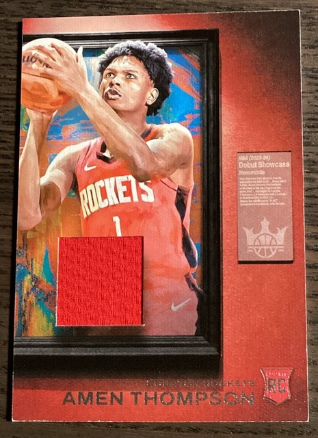 Amen Thompson 2023-24 Panini Court Kings #DSM-AMN Debut Showcase Memorabilia
