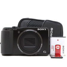 Sony Digital Camera Cybershot DSC-HX20V 18.2MP Compact Black Tested Full Kit VGC