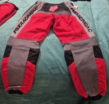 Pantalones Fox Racing Motor Cross Talla 24 Rojo/Negro/Gris NUEVOS NIÑOS