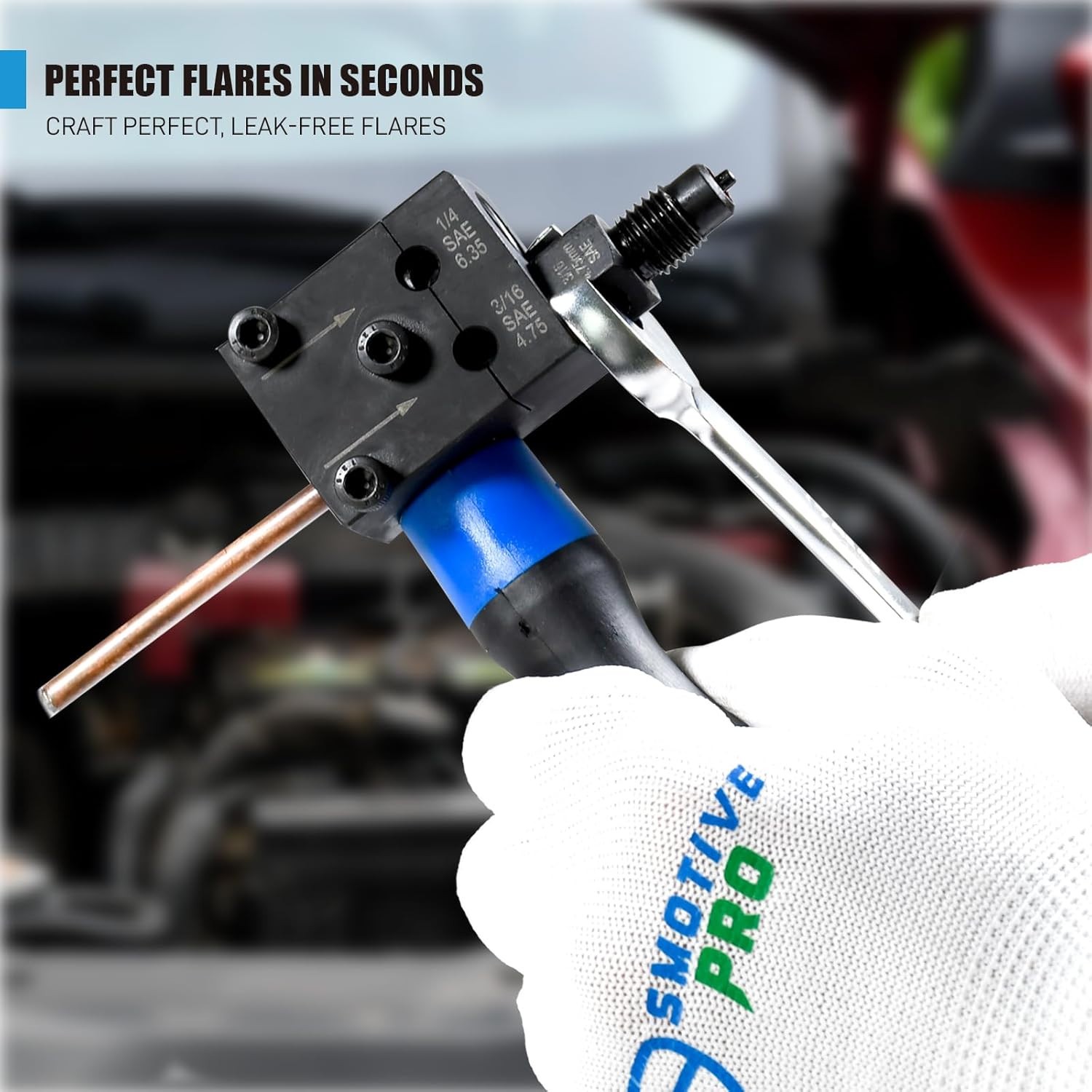 7-Piece Brake Line Flaring Tool Kit, 3/16" 1/4" SAE Double Flare Tool