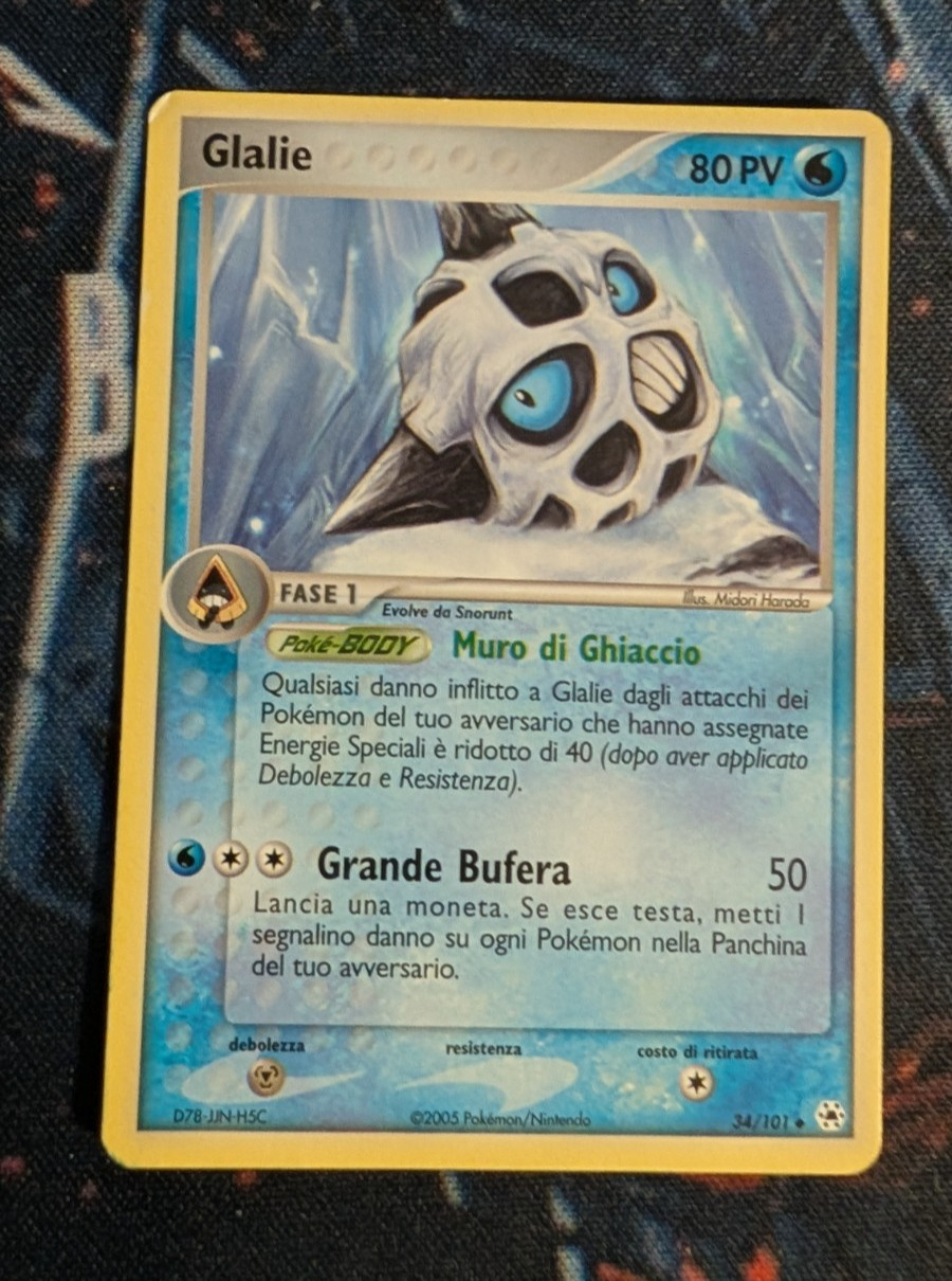 Pokemon - Glalie 34/101 EX Hidden Legends ITALIAN