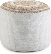 Serena Round Braided Pouf
