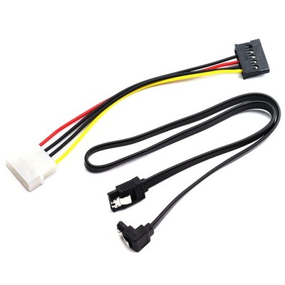 DZS Elec 1x 4 Pin IDE Power Adaptor: Molex Male to SATA Female 1 1, black 