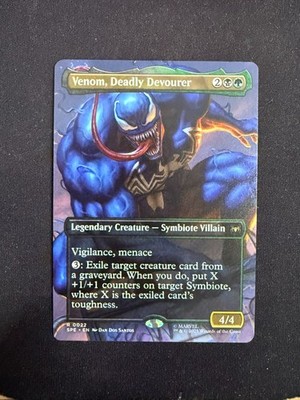 Venom, Deadly Devourer (BORDERLESS) Marvel Spider-Man - Magic (MTG)