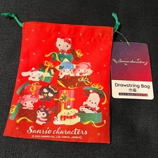 Sanrio Christmas Drawstring Bag Waterproof New Holiday Gift Pouch