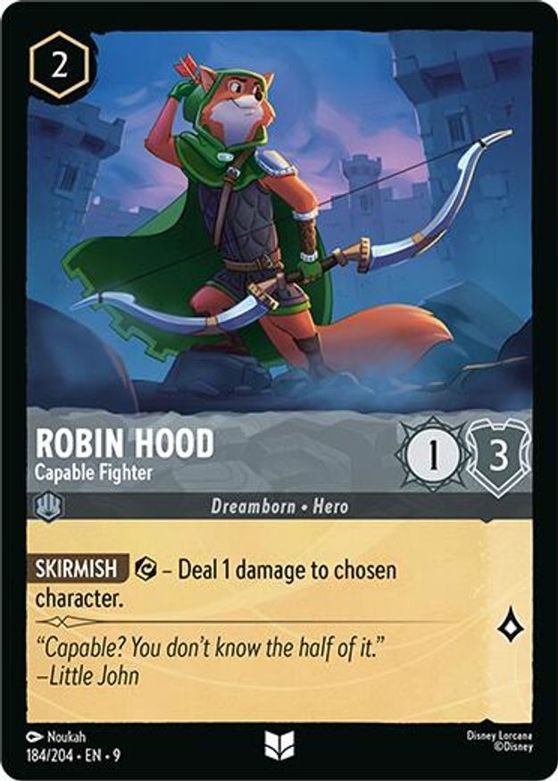 Lorcana Robin Hood - Capable Fighter (184/244) Ch. 09 Fabled NM