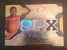Stephane Lasme 2007-08 SPX Rookie Triple Jersey Auto Card #128 Serial #080/825