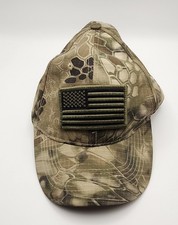 American Flag Camo Eagle Crest Adjustable Baseball Cap With Removable Flag 6786
