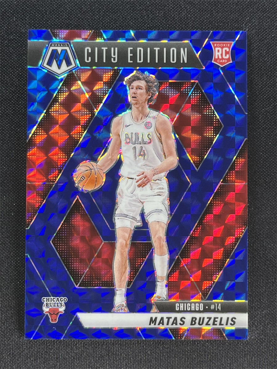 2024-25 Panini Mosaic Matas Buzelis #273 Blue Prizm City Edition Rookie RC /199