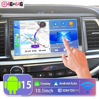4+64GB Carplay For Toyota Highlander 2015-2019 Android 15 Car Stereo Radio  GPS