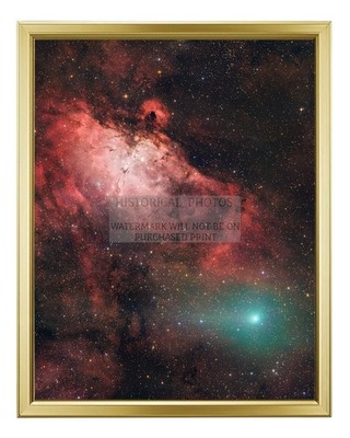 COMET C/2025 R2 SWAN EAGLE NEBULA M16 2025 8X10 GOLD FRAMED PHOTO