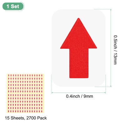 360 Small Arrow Stickers - Waterproof PVC Direction Labels For Marking & Inspection