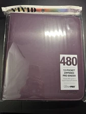 Ultra Pro Binder 12 Pocket Zippered Vivid (Midnight Plum)