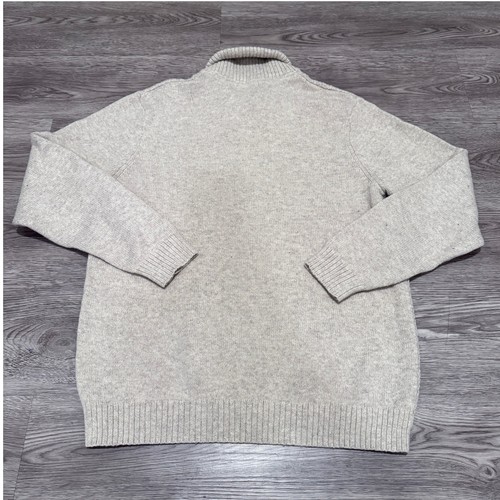 Old Navy Shawl Collar Knit Sweater Beige Cotton Wool Blend XL Preppy Outerwear - Picture 2 of 7