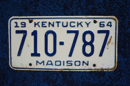 1964 MADISON County Kentucky License Plate