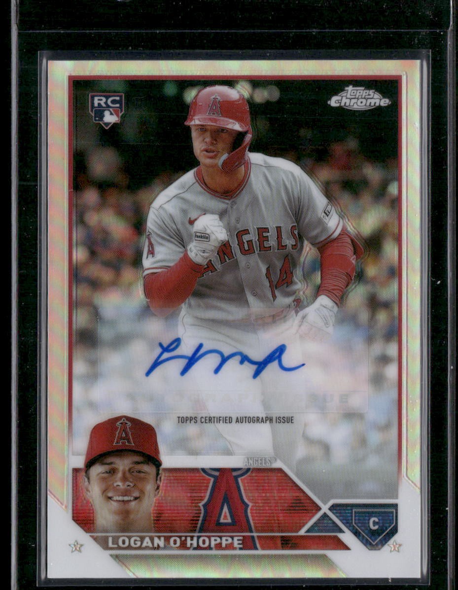 2023 Topps Chrome Update Logan O'Hoppe #AC-LOH Auto Autographs Refractor