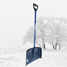 Large Plastic Lightweight Snow Shovel With Metal Edge 120cm - Bluecol