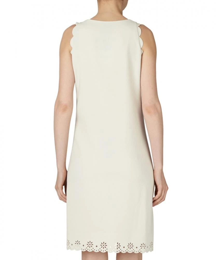 Abito Moschino economico e chic avorio bianco sporco orlo smerlato 12uk prezzo consigliato £ 299 nuovo