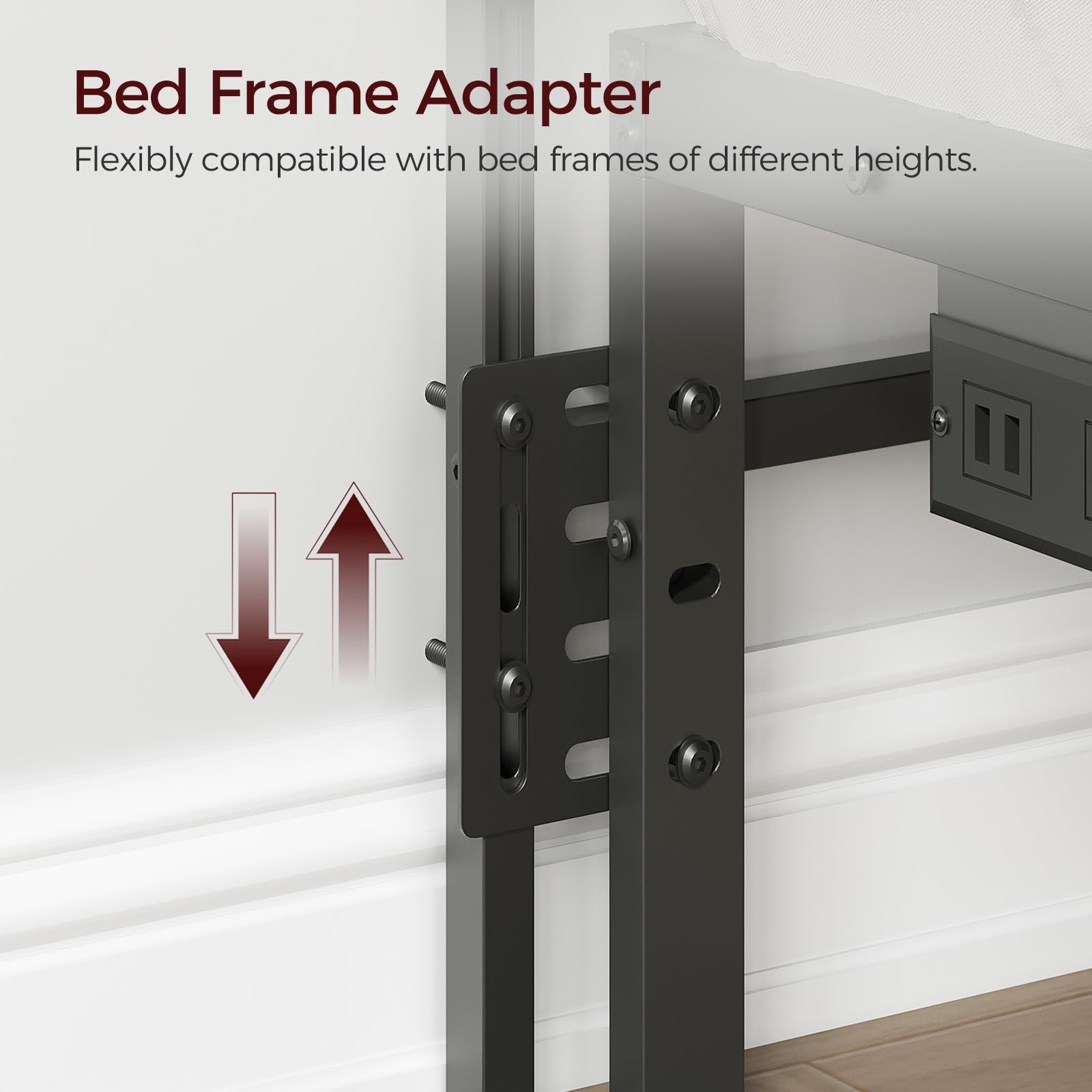 Queen Size Headboard Only, Metal Headboard with Adapters, Minimalist Industri...