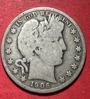 1906S US Barber SILVER Half Dollar "San Francisco" Mint! Very Good!