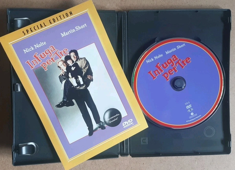 In fuga per tre 1989 DVD Raro Introvabile Fuori Catalogo Nick Nolte Martin Short - Immagine 3 di 3