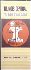 February 1 1970 Illinois Central Main Line of Mid America Timetable