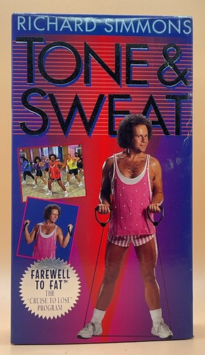 Richard Simmons Tone & Sweat VHS 1997 2 Tape Box Set **Buy 2 Get 1 Free** - Picture 4 of 9