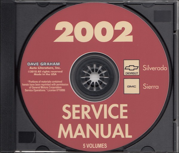 2002 Silverado Sierra Shop Manuell Set CD Chevy Pickup Truck GMC Service Repair-image