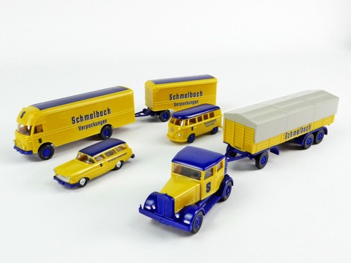 Wiking PMS 81-55, Set Schmalbach Verpackungen, MB, VW, Hanomag, Opel, 1:87 - Picture 2 of 8