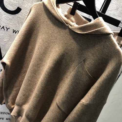 Womens Winter Knit Wide Leg Pants Warm Sweater Hoodie 2Pcs Thick Sets Warm New - Picture 12 of 12