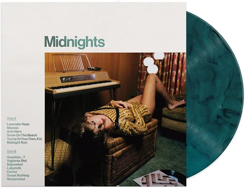 TAYLOR SWIFT - MIDNIGHTS, ORG 2022 EU JADE GREEN MARBLED vinyl LP, NEW - SEALED!
