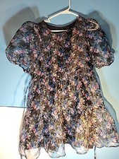 Forever 21 Womens Floral Fit And Flare Dress Size L