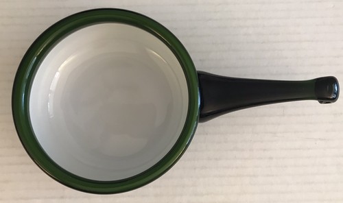 VINTAGE HOLMEGAARD HERRING PALET GLASSWARE SMALL BOWL DARK GREEN MICHAEL BANG - Picture 2 of 8