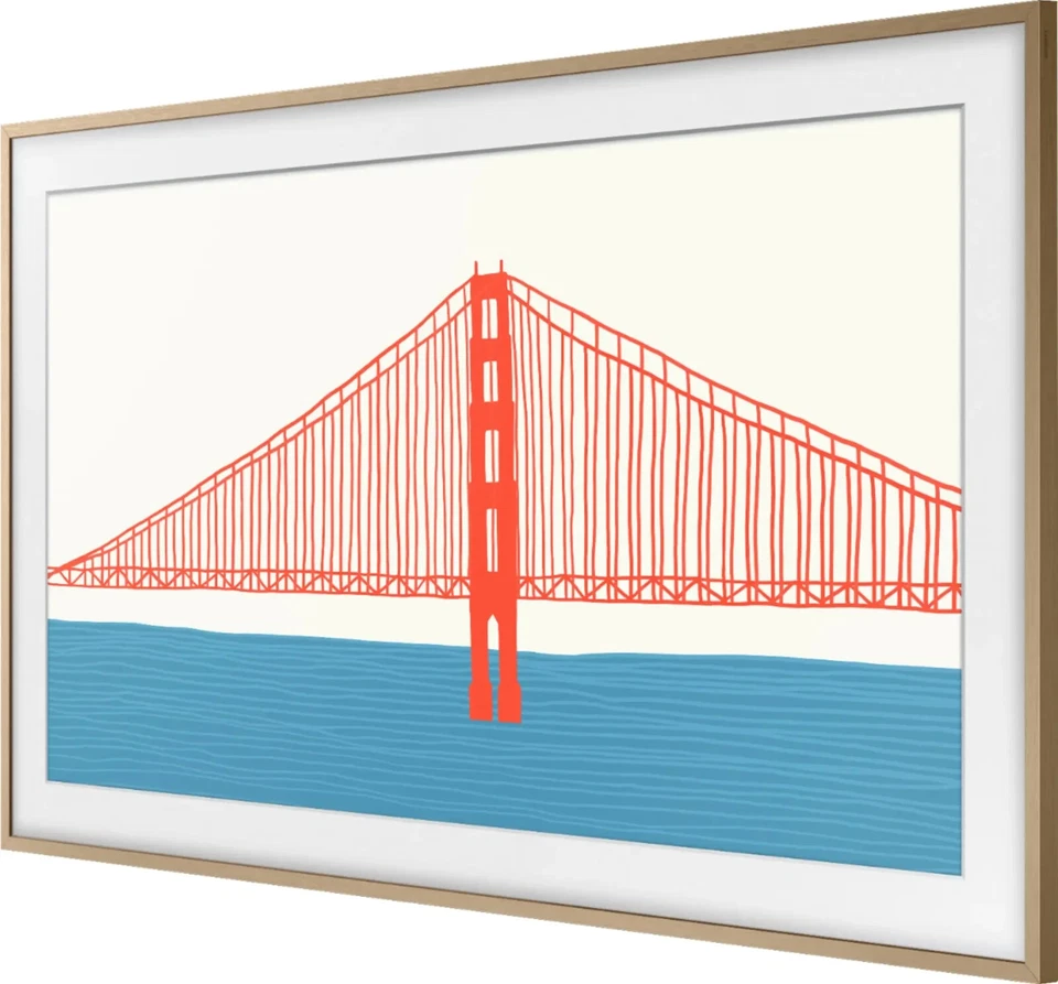 Samsung 50 inch The Frame Customizable Bezel In Modern Teak