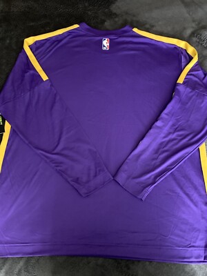 Nike NBA LA LAKERS Warm Up Shooting Long Sleeve Shirt Dri-Fit