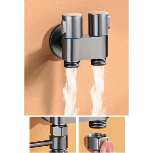 1 In 2 Bidet Douche Toilet Spray Set Shattaf Shower Head Hose Sprayer Kit Hand - Picture 5 of 19