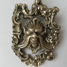 ATQ Kitsch Pastry Toast Tongs Ornate Brass Italy Gothic Troll Goddess Halloween