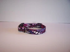 Wet Nose Designs Bright Shapeshifter Dog Collar Purple Pink Dots Stripes